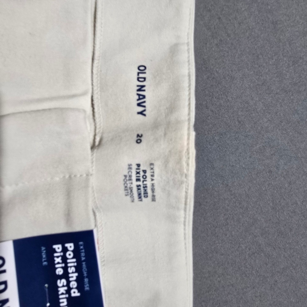 NEW Old Navy Extra High Rise Polished Pixie Skinny Ankle Pants Women's 20 Beige - Picture 4 of 7